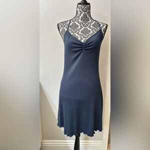 Abercrombie & Fitch Navy Blue Halter Dress size L juniors